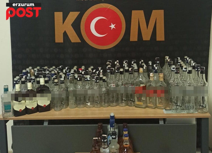 Erzurum’da kaçak içki operasyonu