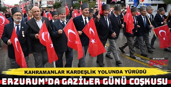 Kahramanlar Erzurum'da 'Kardeşlik Yolunda' yürüdü