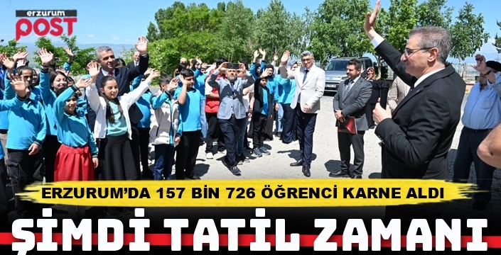 Erzurum'da 157 bin öğrencinin karne heycanı