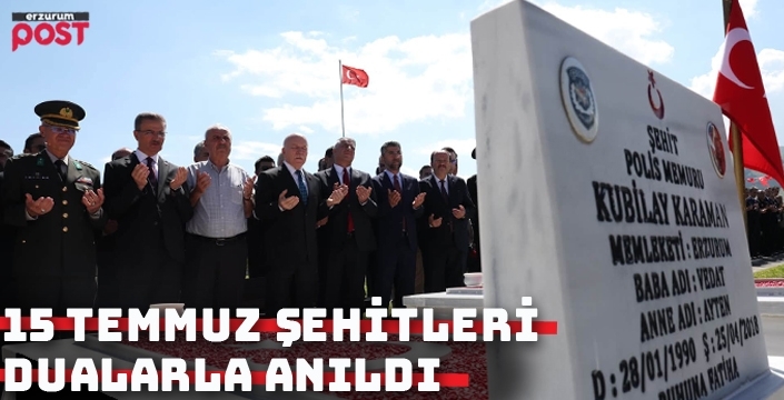 Erzurum’da 15 Temmuz şehitleri kabirleri başında anıldı