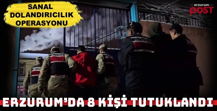 Erzurum merkezli siber dolandırıcılık operasyonu: 8 tutuklama