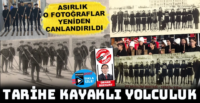 Erzurum Spor Lisesi öğrencilerinden tarihe kayaklı yolculuk...
