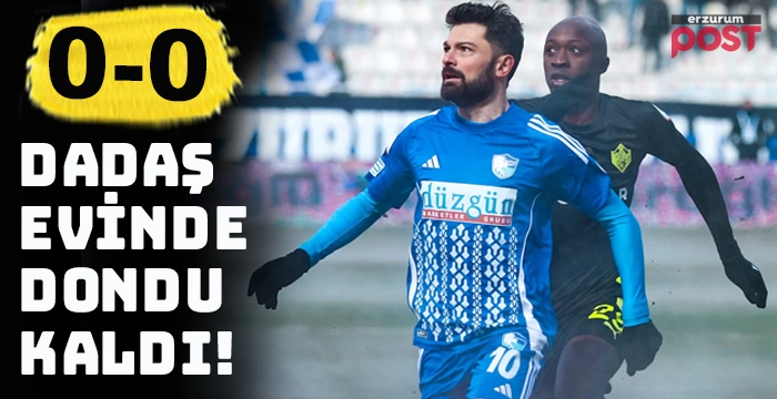 Erzurumspor-Iğdırspor maçı başladığı gibi bitti: 0-0