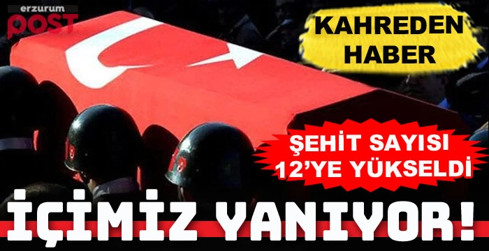 Kahreden haberi MSB duyurdu: Şehit sayısı 12'ye yükseldi!